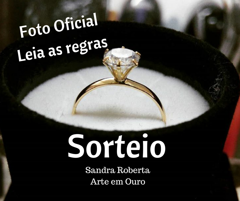 sorteio anel solitario 18 k