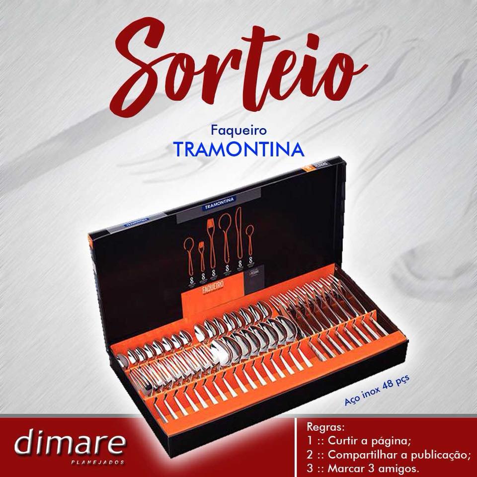 sorteio faqueiro tramontina