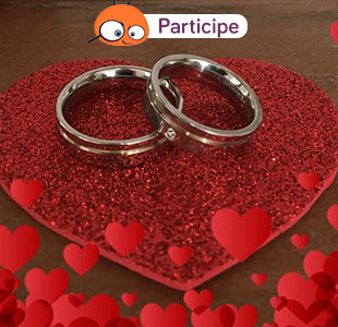 sorteio par de aliancas