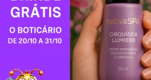 NOVO BRINDE GRÁTS O BOTICÁRIO
