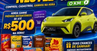 promoção nestlé sorteia carros elétricos e oferece prêmios instantâneos