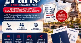 Promoção Air France Bonjour Paris sorteia viagem para Paris com acompanhante
