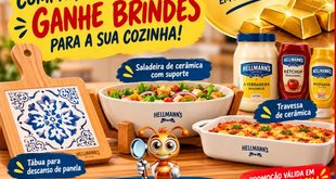 Promoção Hellmann’s oferece tábuas, saladeiras e travessas como brindes. Veja como acumular selos e concorrer a R$ 500 mil em ouro.